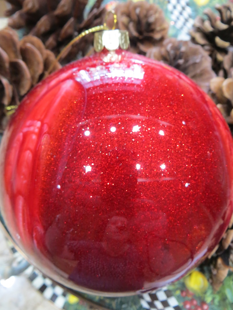 large red glass christmas ornaments