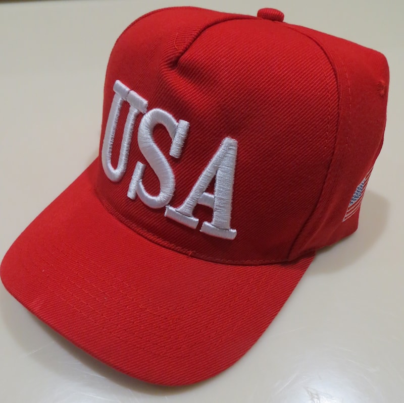 USA - Red Baseball Cap 45